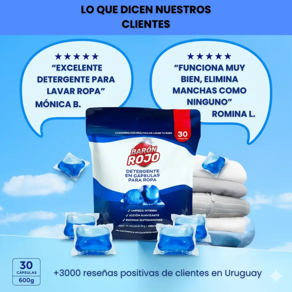 BARÓN ROJO™ CÁPSULAS PARA LAVAR ROPA